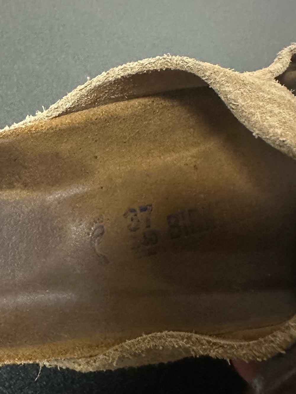 Birkenstock Suede Two-Strap Sandals in Tan - Picture 9 of 9
